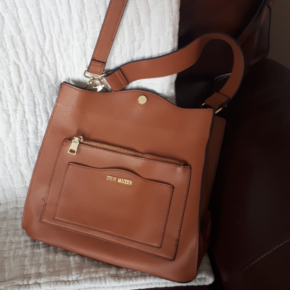 Steve Madden brown vegan leather purse